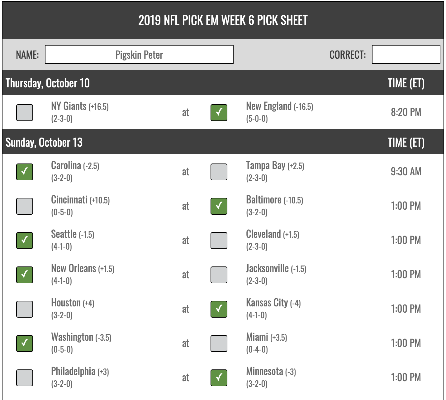 Printable 2022 Football Pool Templates Sheets Cards Gridiron Games